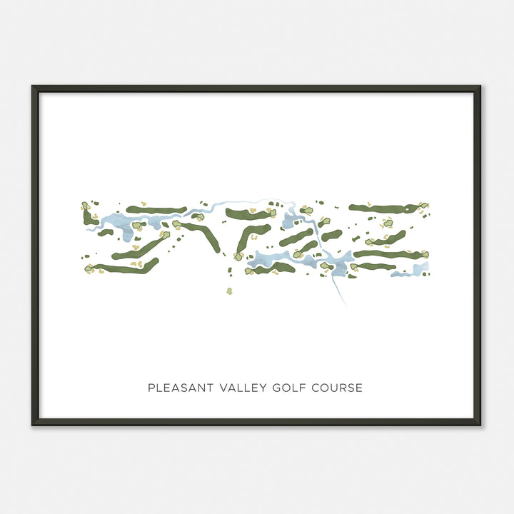 Print of Pleasant Valley Golf Course Modern Map