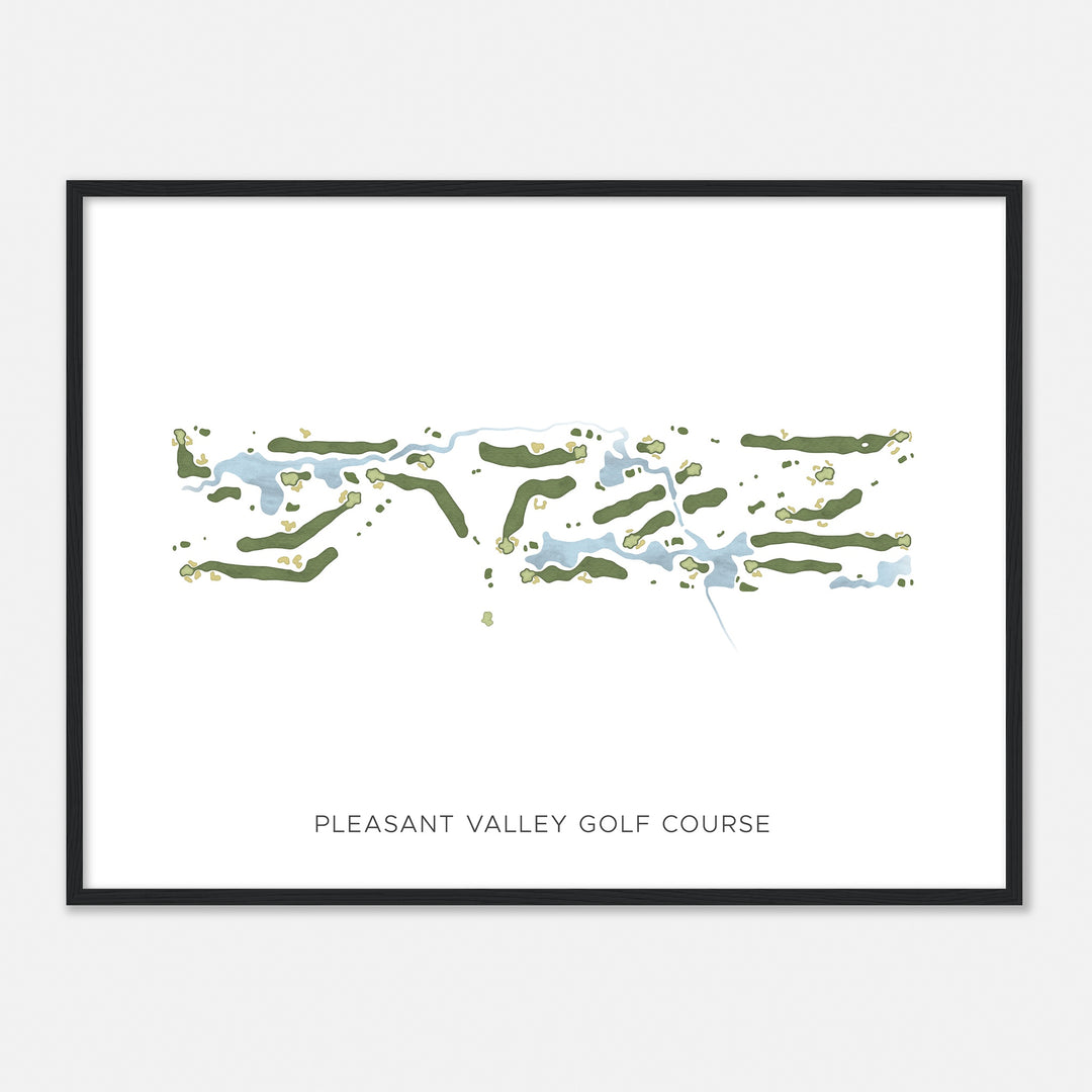 Print of Pleasant Valley Golf Course Modern Map