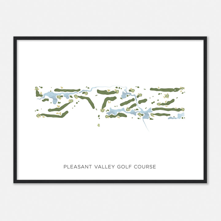 Print of Pleasant Valley Golf Course Modern Map