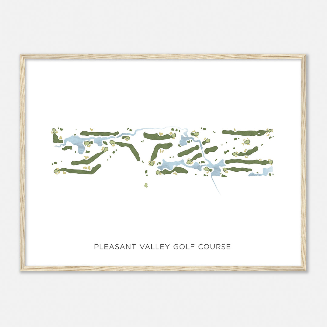 Print of Pleasant Valley Golf Course Modern Map