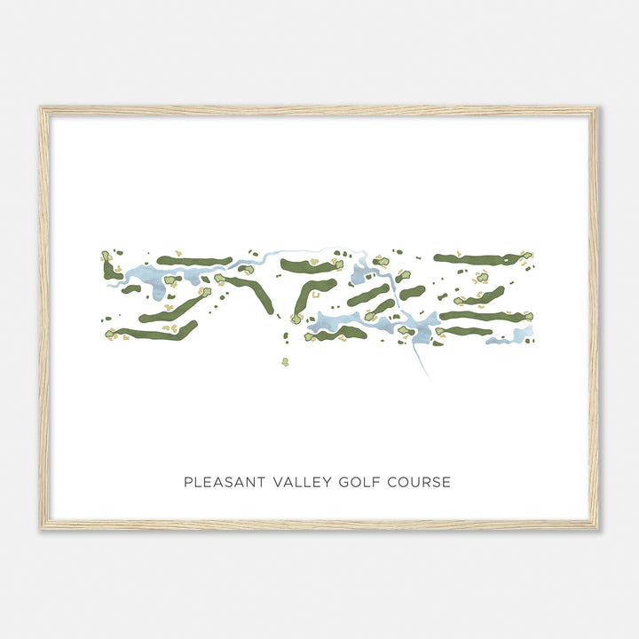 Print of Pleasant Valley Golf Course Modern Map