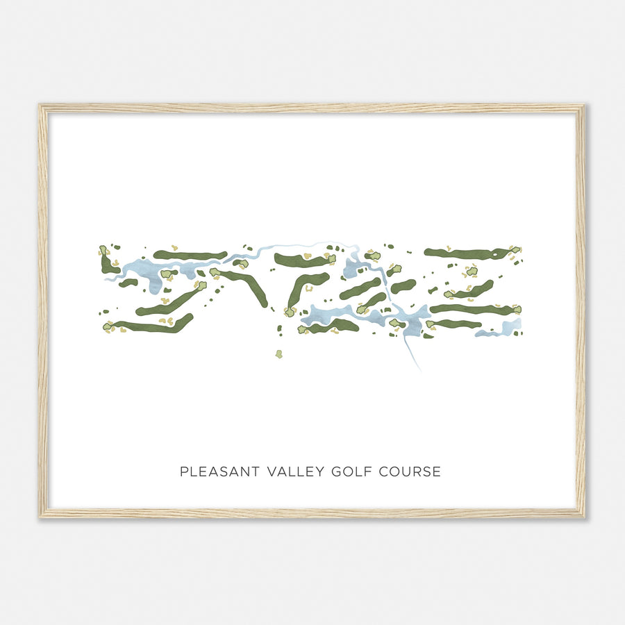 Print of Pleasant Valley Golf Course Modern Map