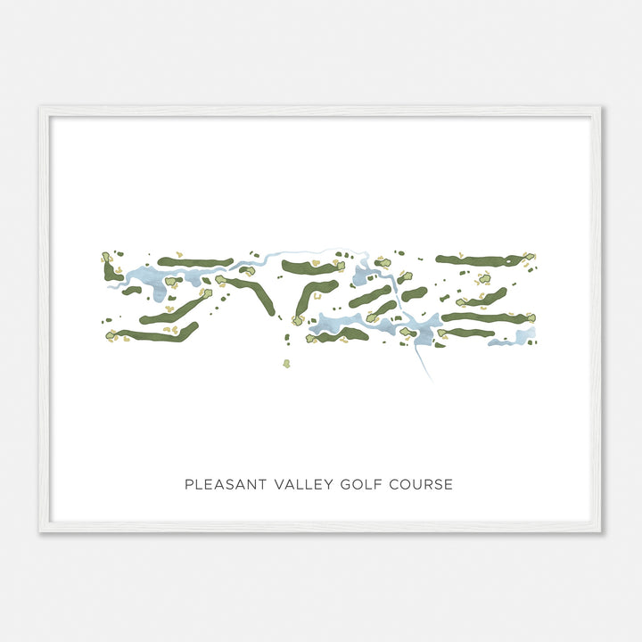 Print of Pleasant Valley Golf Course Modern Map