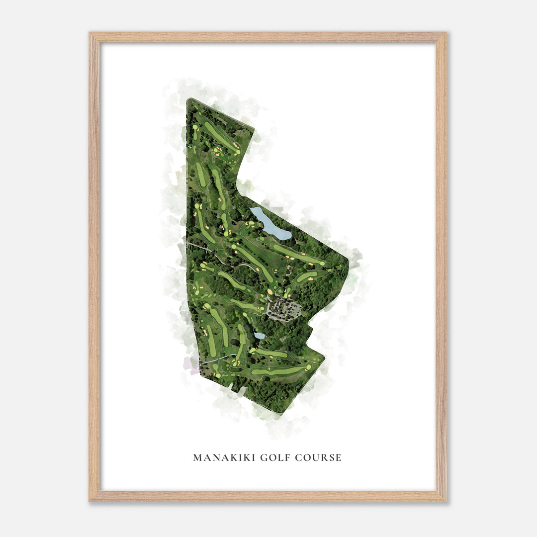 Print of Manakiki Golf Course Classic Map