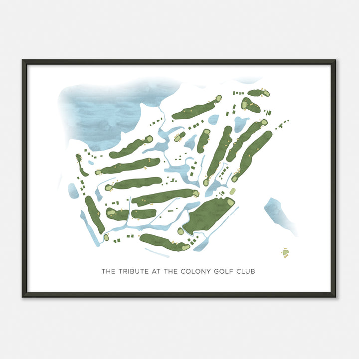 Print of The Tribute At The Colony Golf Club Modern Map