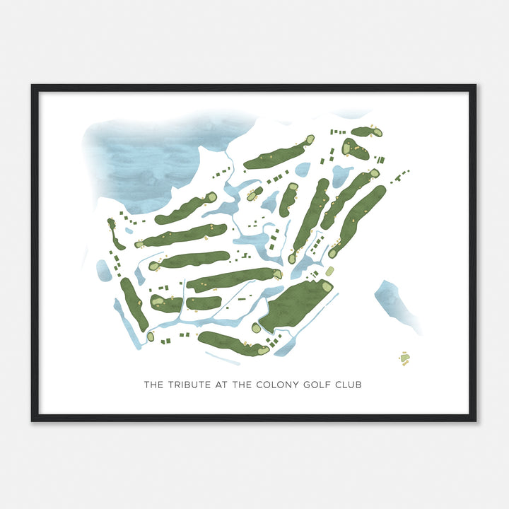 Print of The Tribute At The Colony Golf Club Modern Map