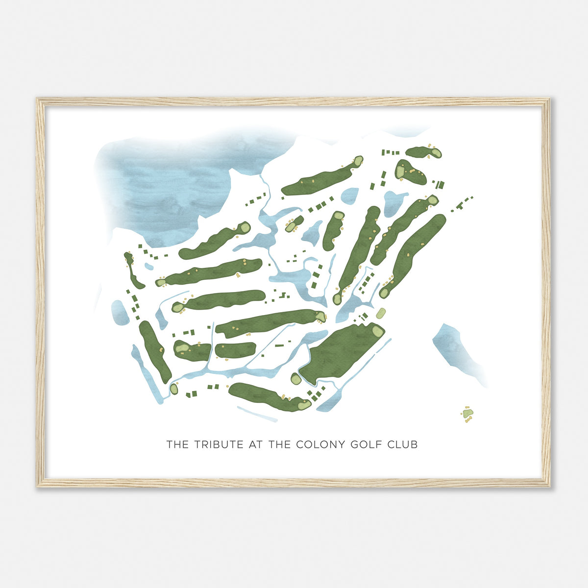 Print of The Tribute At The Colony Golf Club Modern Map