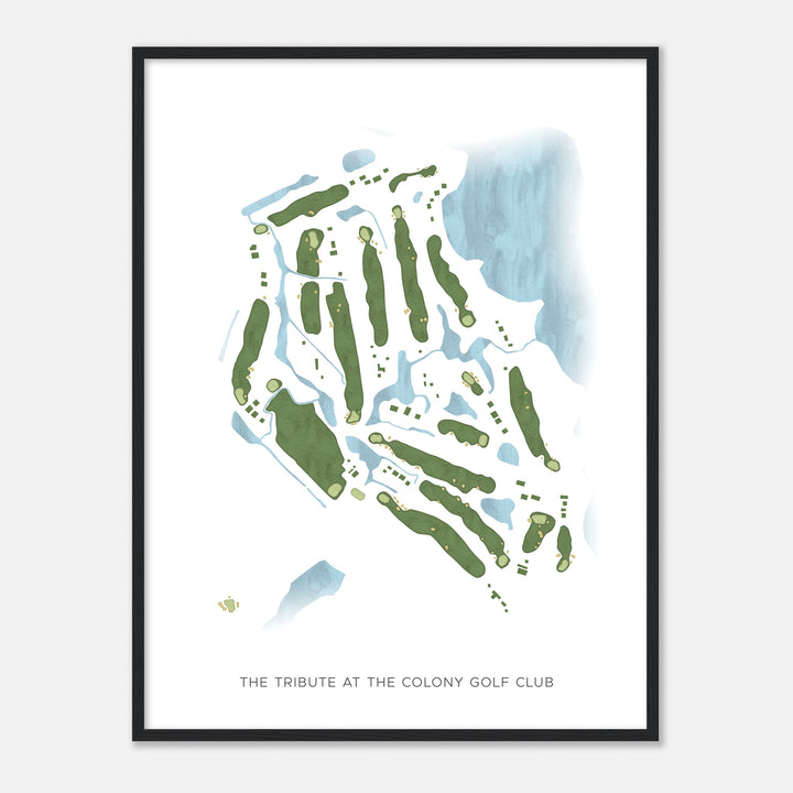Print of The Tribute At The Colony Golf Club Modern Map