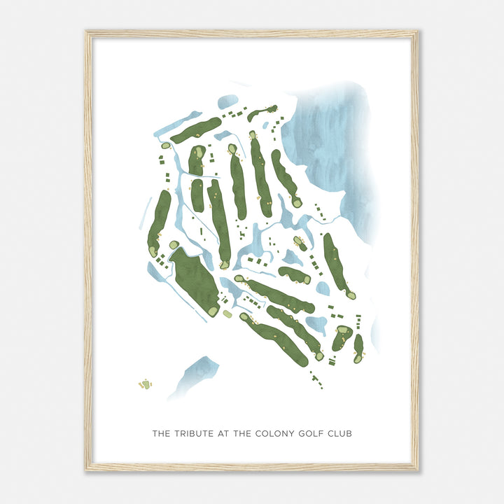 Print of The Tribute At The Colony Golf Club Modern Map