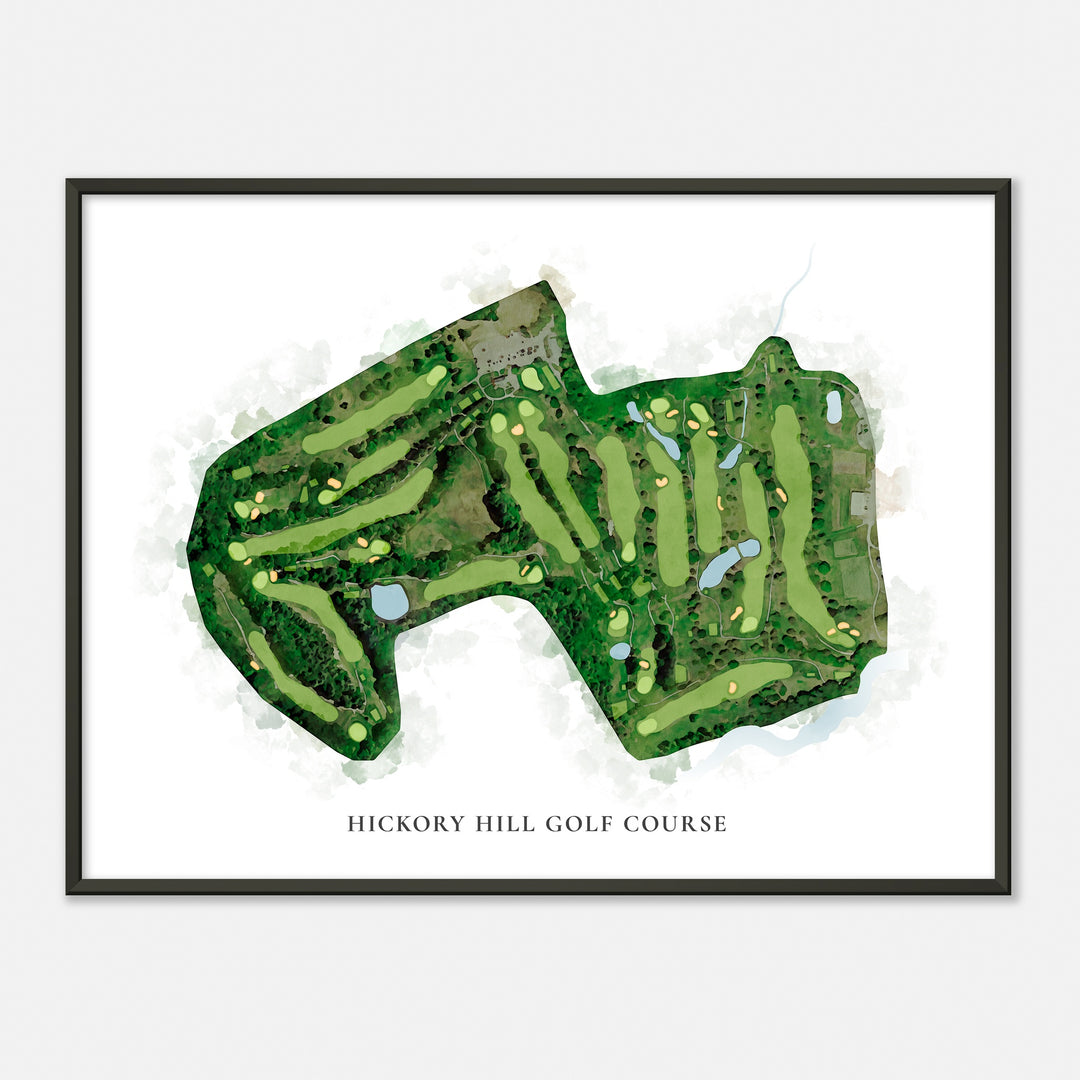 Print of Hickory Hill Golf Course Classic Map