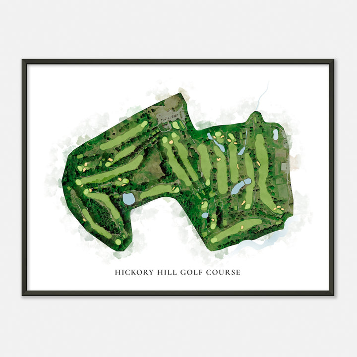 Print of Hickory Hill Golf Course Classic Map