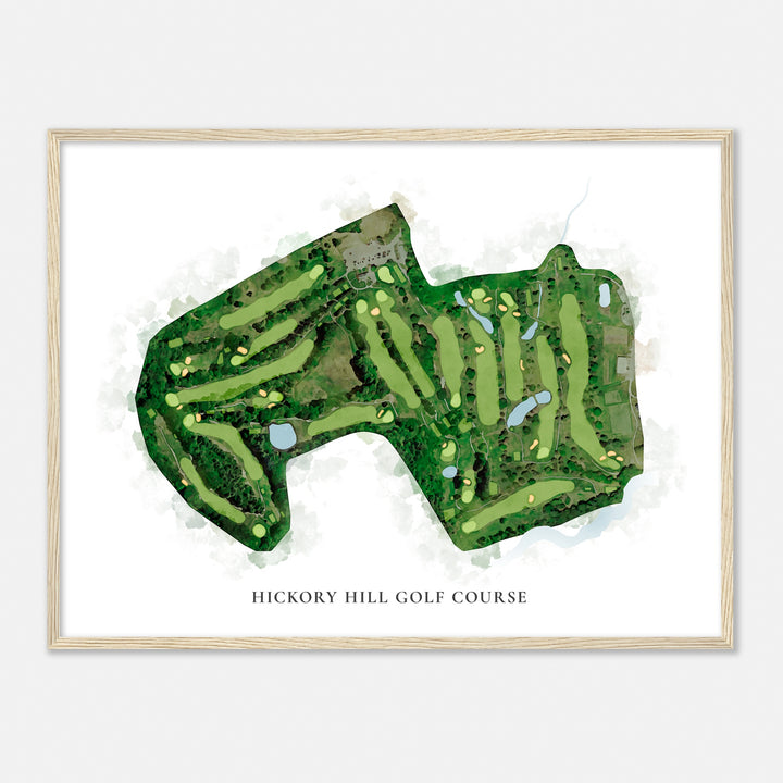 Print of Hickory Hill Golf Course Classic Map
