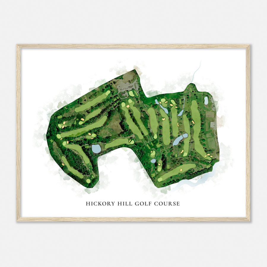 Print of Hickory Hill Golf Course Classic Map