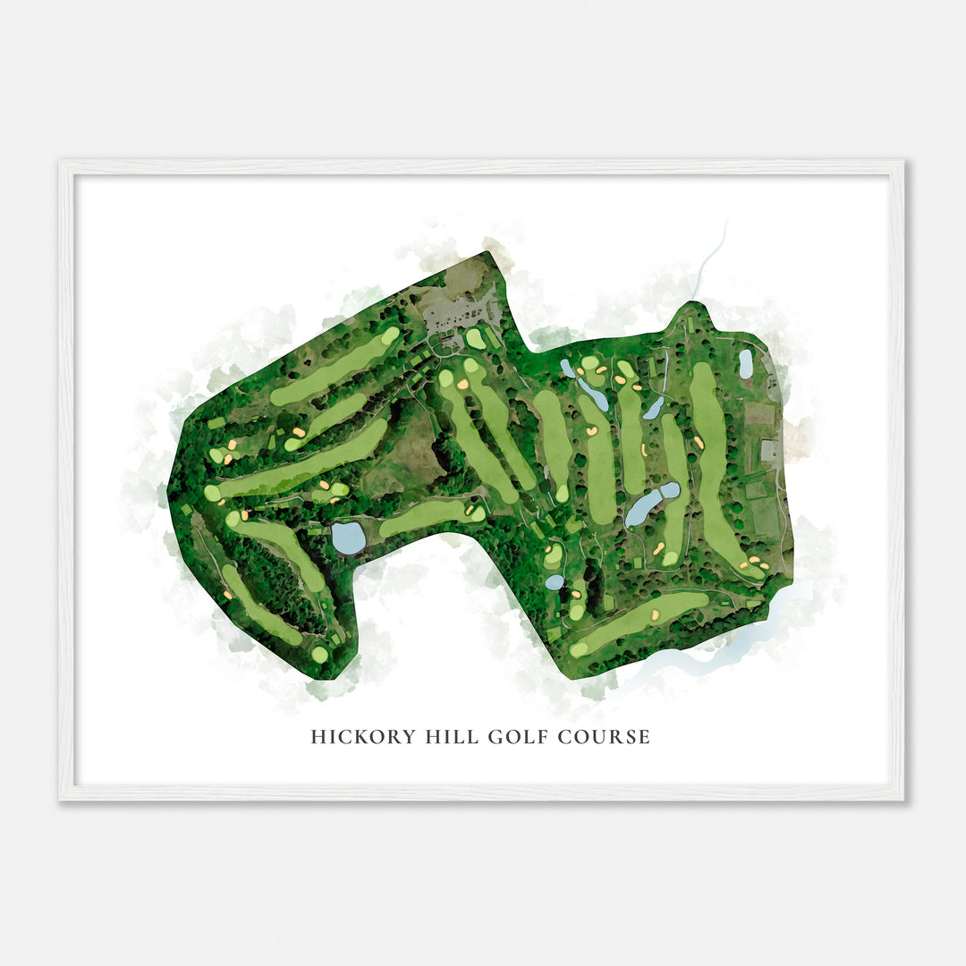 Print of Hickory Hill Golf Course Classic Map