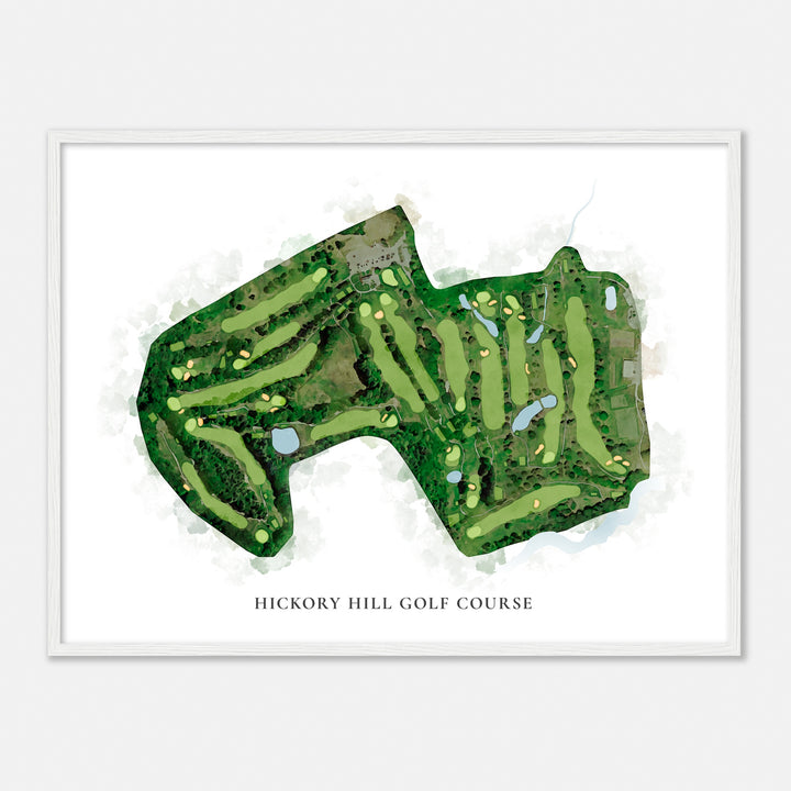 Print of Hickory Hill Golf Course Classic Map