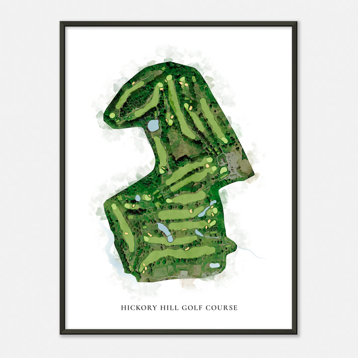 Print of Hickory Hill Golf Course Classic Map