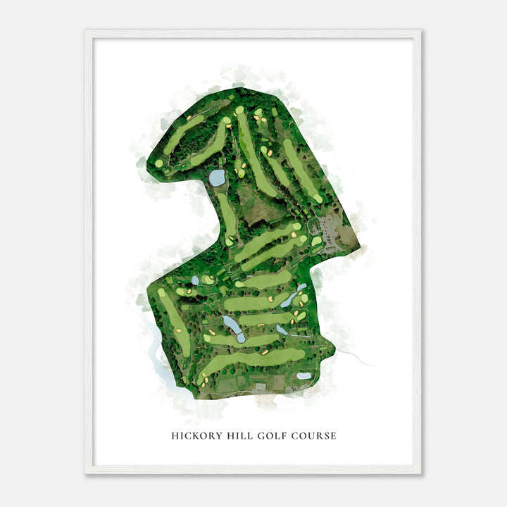 Print of Hickory Hill Golf Course Classic Map