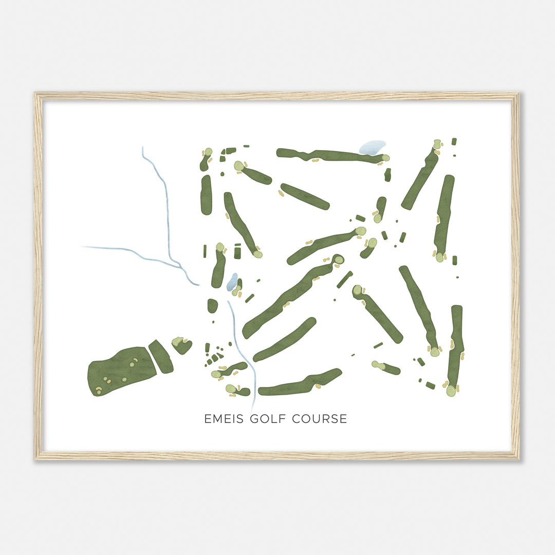 Print of Emeis Golf Course Modern Map