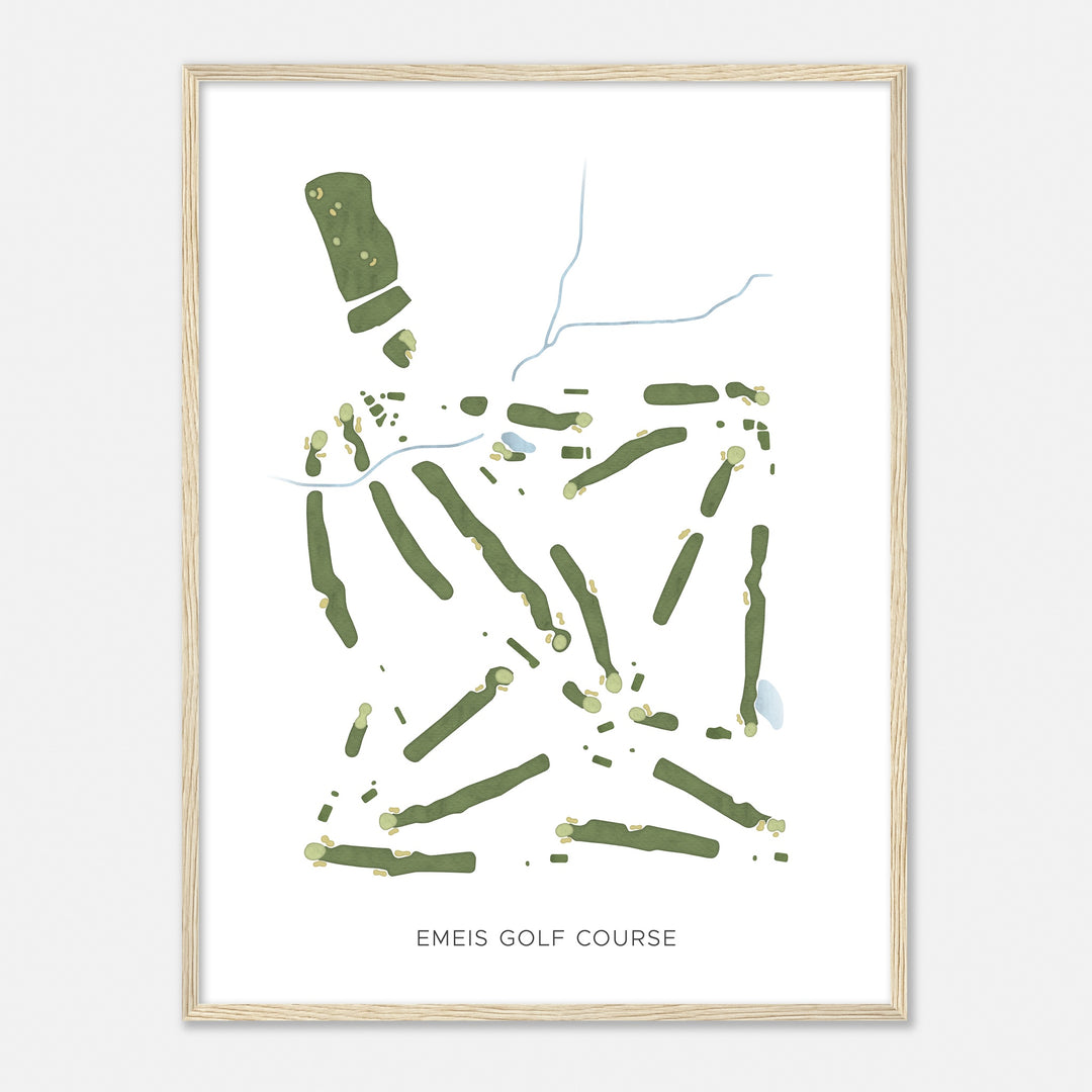 Print of Emeis Golf Course Modern Map