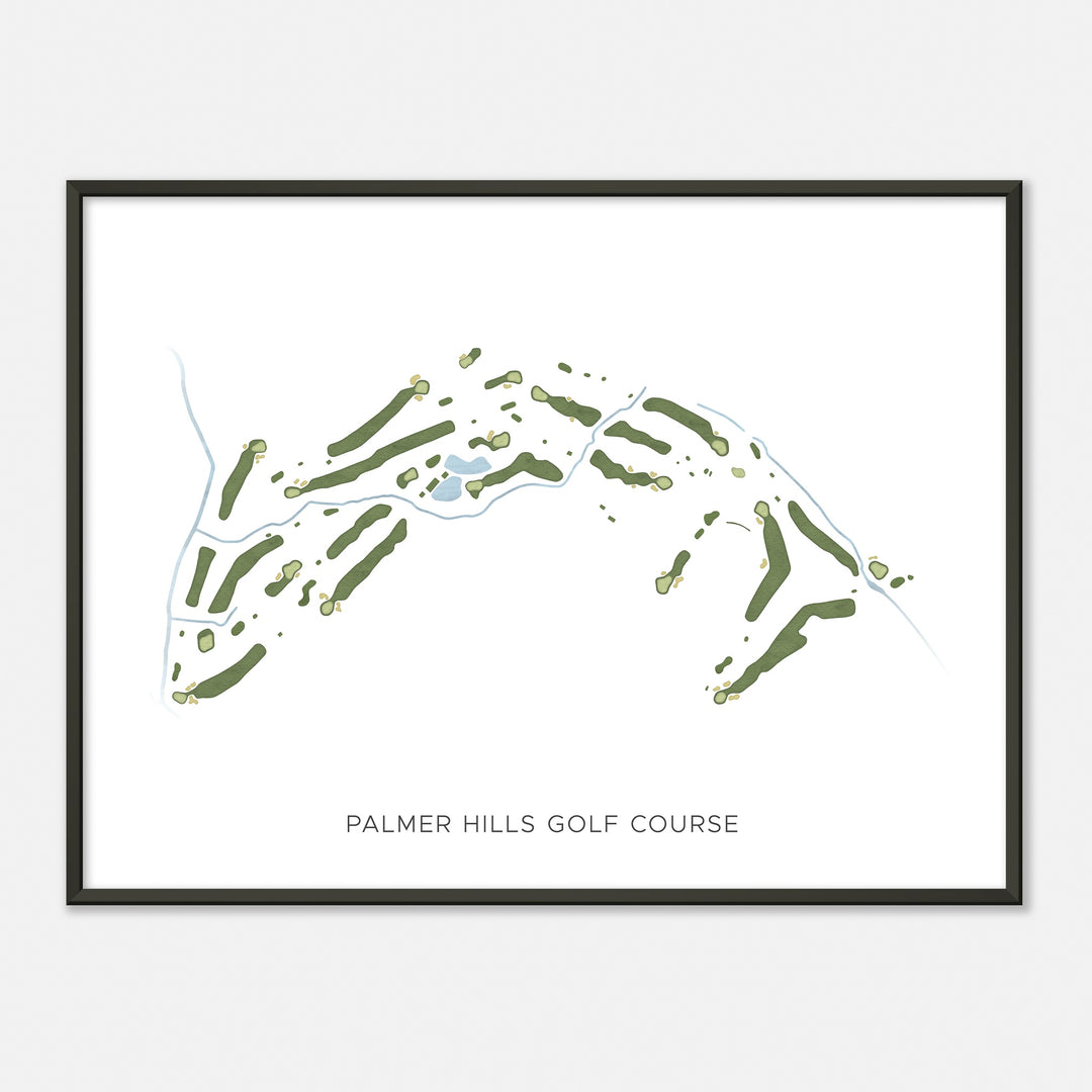 Print of Palmer Hills Golf Course Modern Map