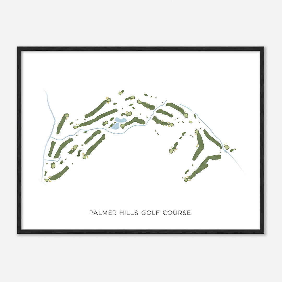 Print of Palmer Hills Golf Course Modern Map