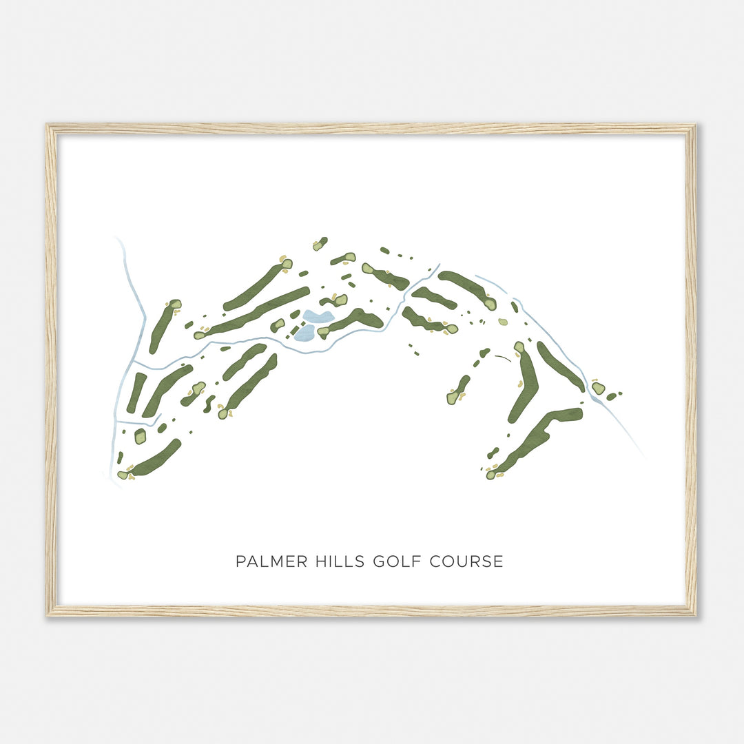 Print of Palmer Hills Golf Course Modern Map