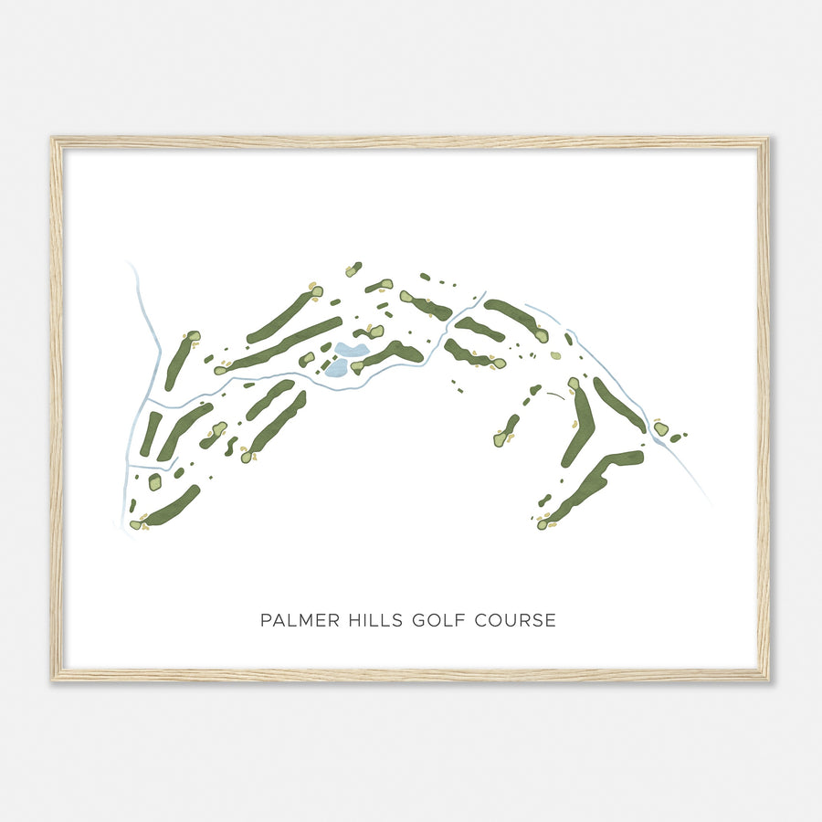 Print of Palmer Hills Golf Course Modern Map