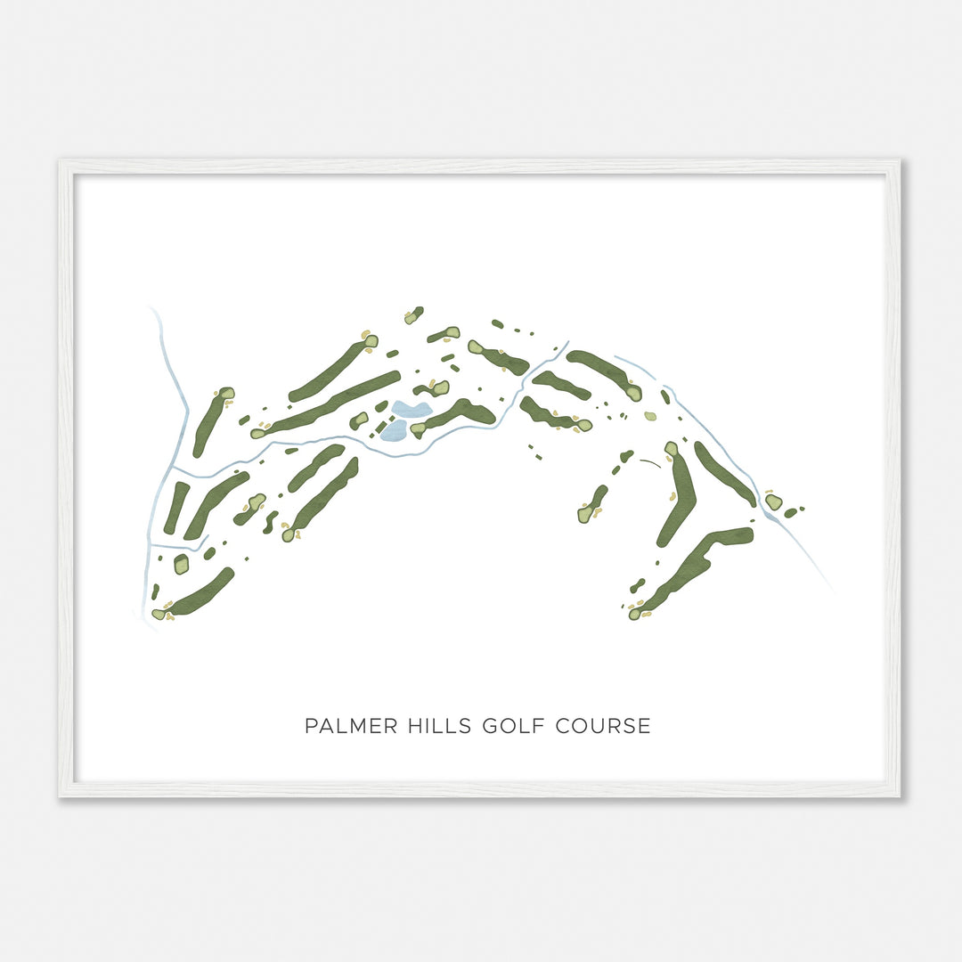 Print of Palmer Hills Golf Course Modern Map