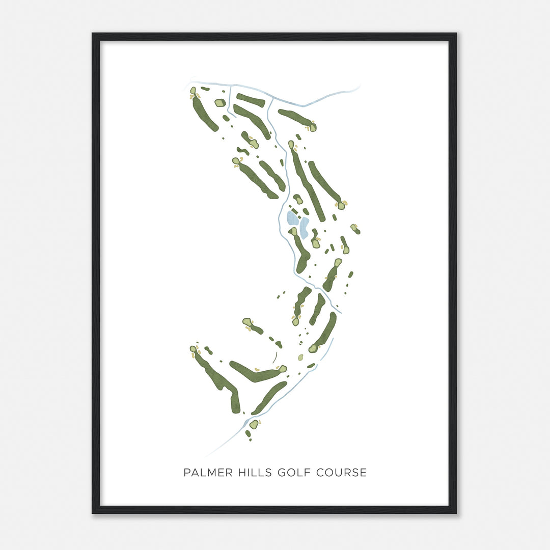 Print of Palmer Hills Golf Course Modern Map