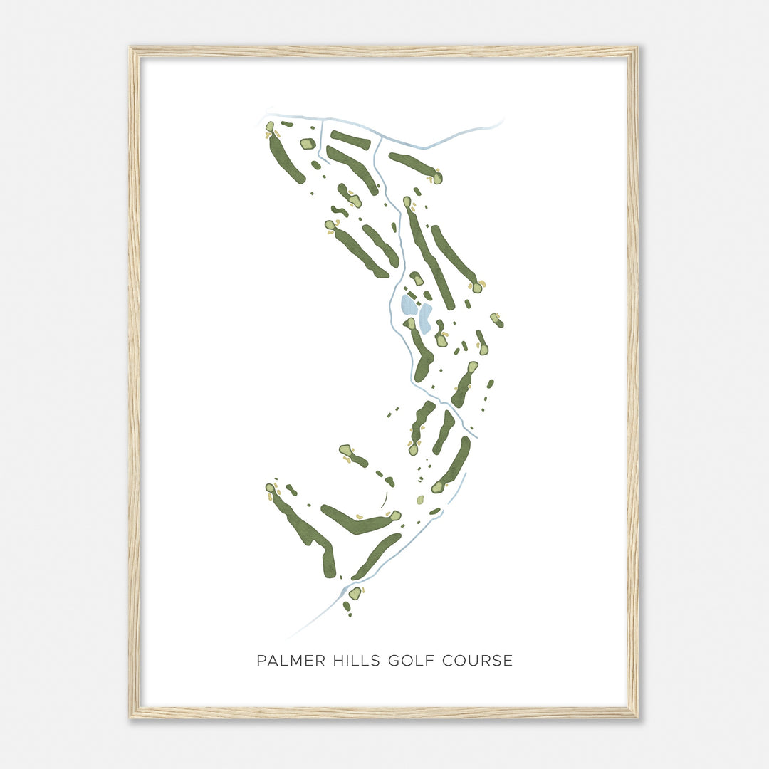 Print of Palmer Hills Golf Course Modern Map