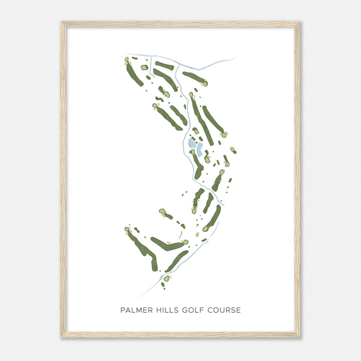 Print of Palmer Hills Golf Course Modern Map