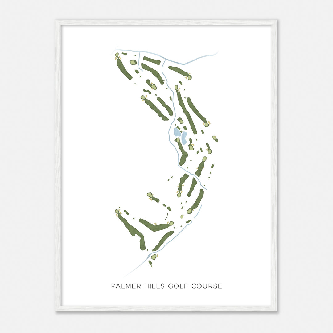 Print of Palmer Hills Golf Course Modern Map