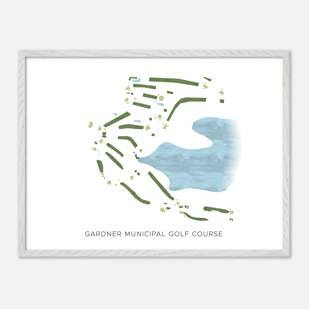 Print of Gardner Municipal Golf Course Modern Map