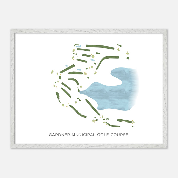 Print of Gardner Municipal Golf Course Modern Map