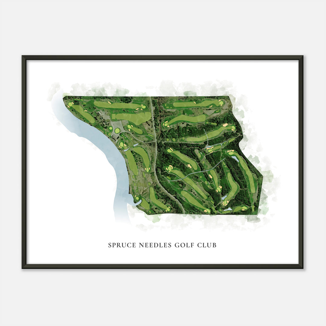 Print of Spruce Needles Golf Club Classic Map