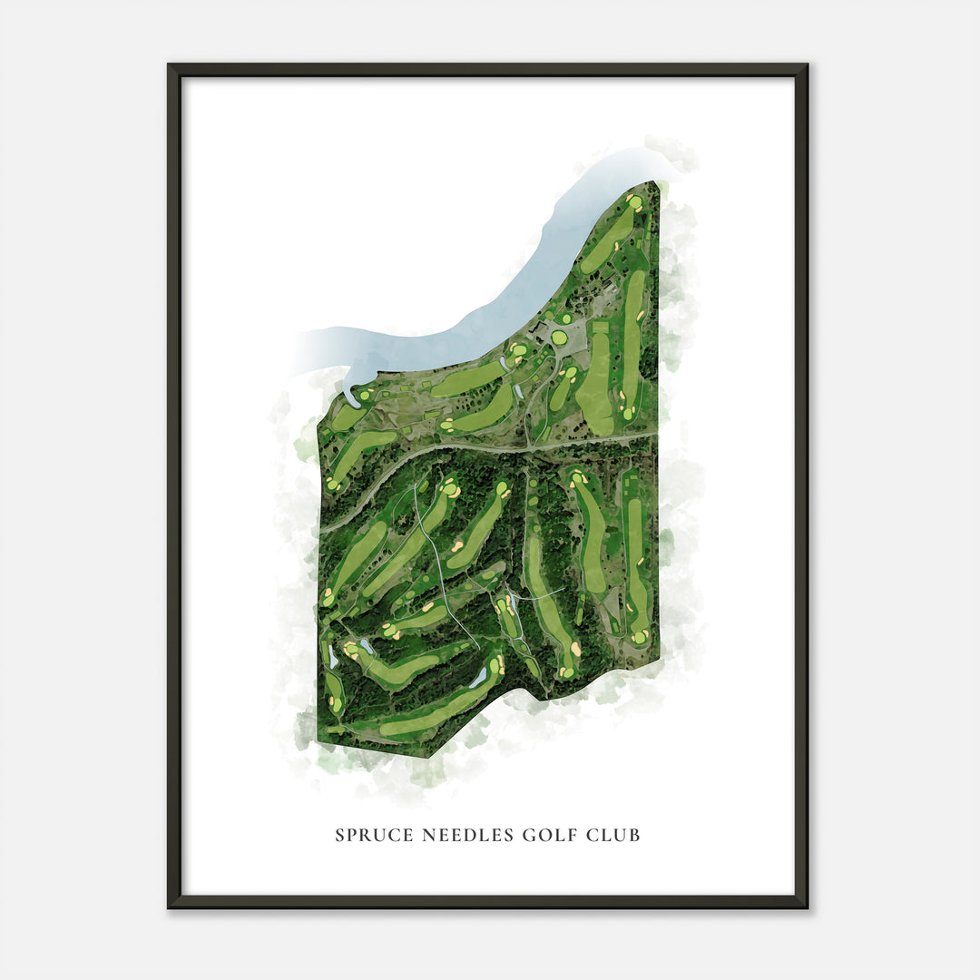 Print of Spruce Needles Golf Club Classic Map