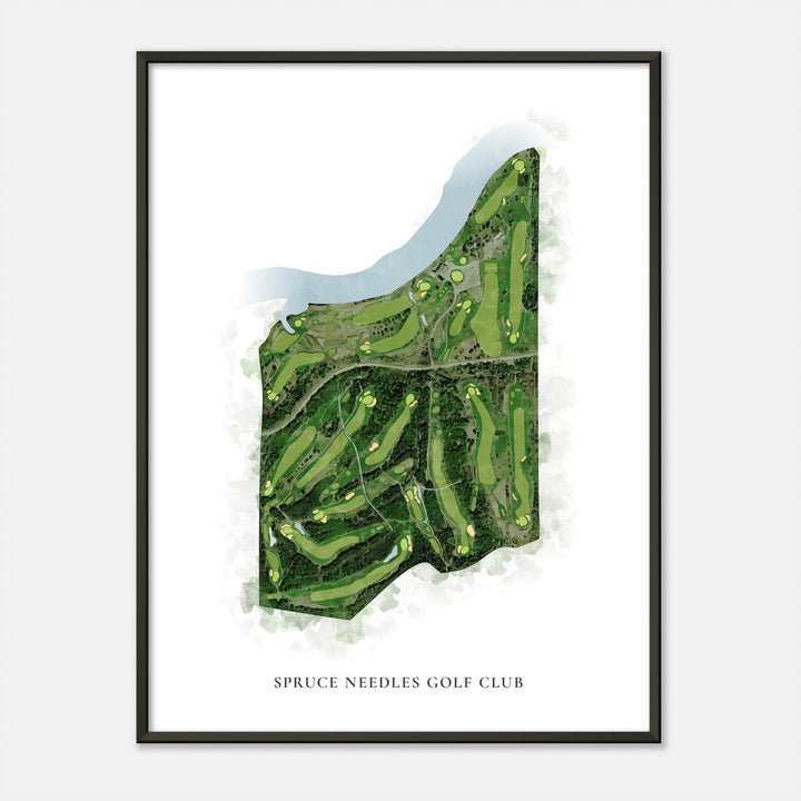 Print of Spruce Needles Golf Club Classic Map