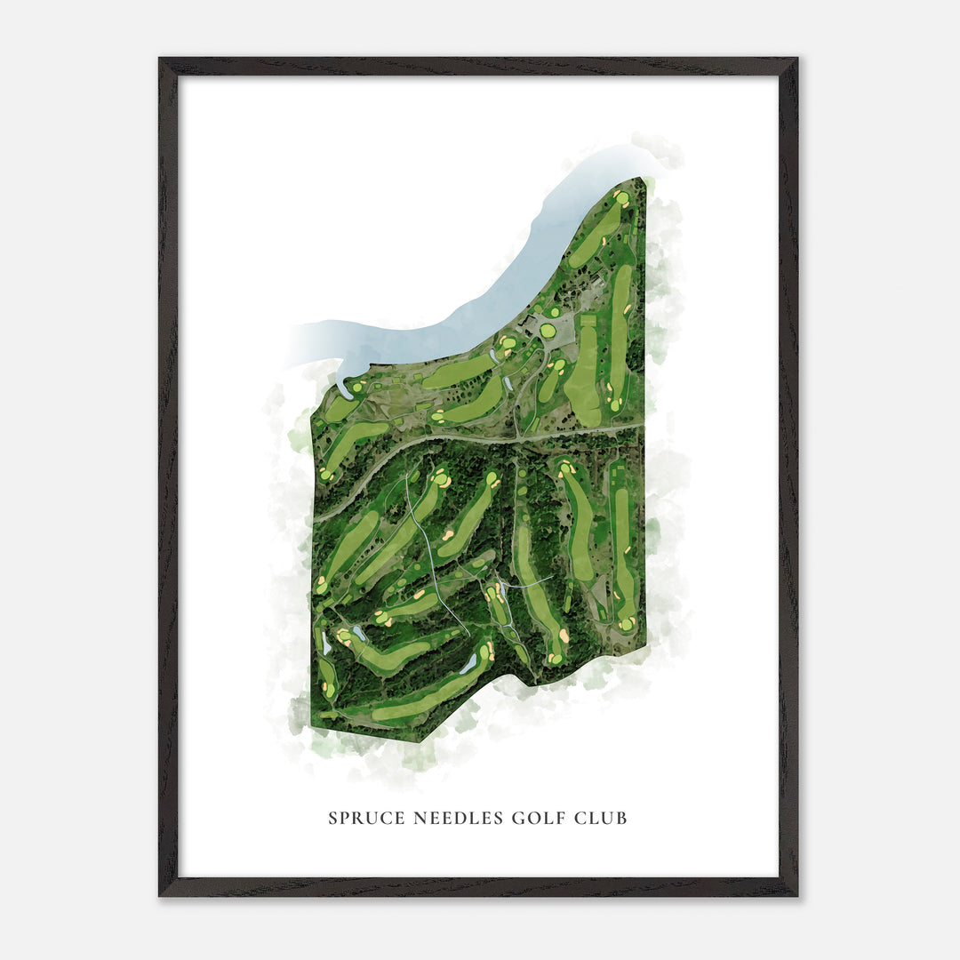 Print of Spruce Needles Golf Club Classic Map