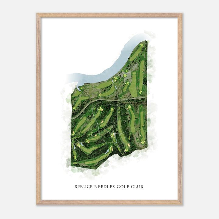 Print of Spruce Needles Golf Club Classic Map