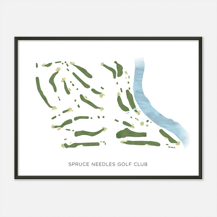 Print of Spruce Needles Golf Club Modern Map