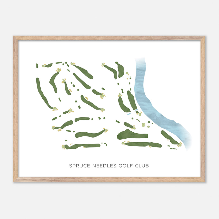 Print of Spruce Needles Golf Club Modern Map
