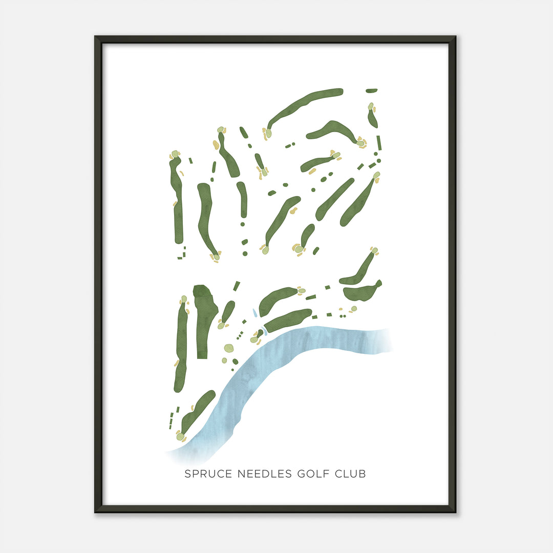 Print of Spruce Needles Golf Club Modern Map