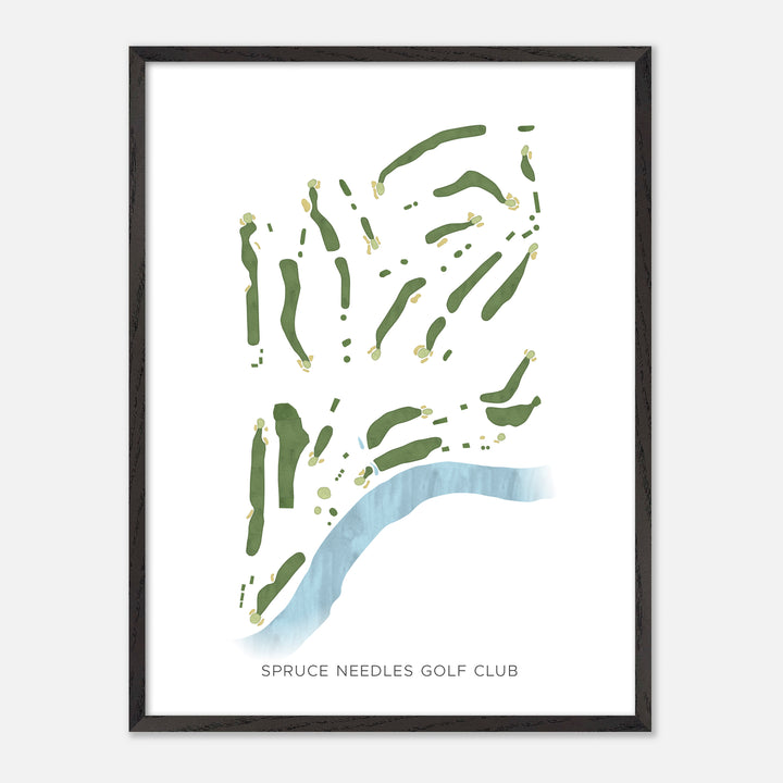 Print of Spruce Needles Golf Club Modern Map