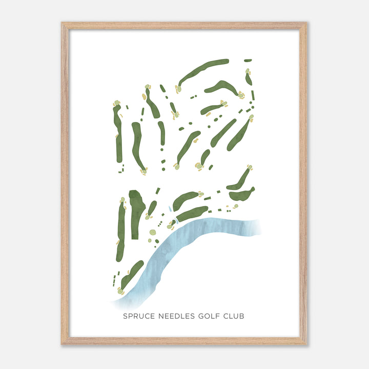 Print of Spruce Needles Golf Club Modern Map