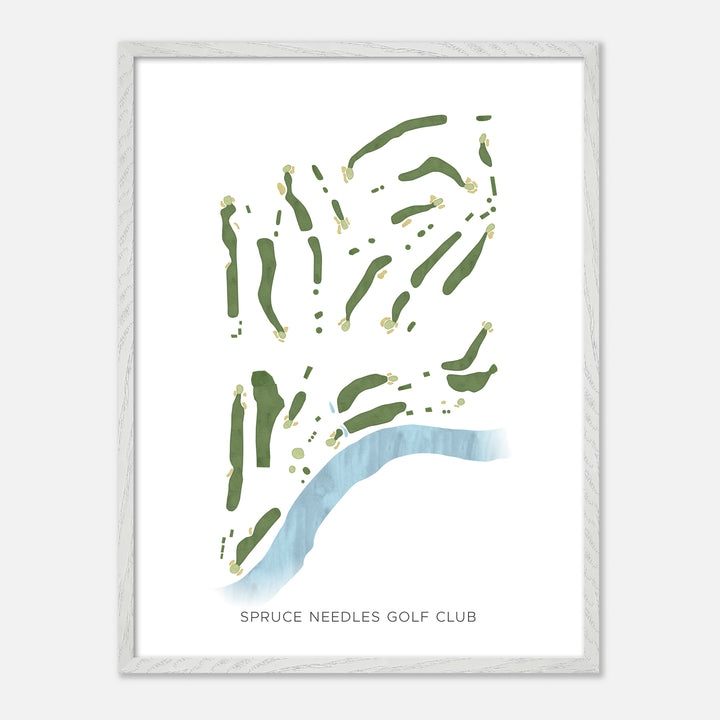 Print of Spruce Needles Golf Club Modern Map