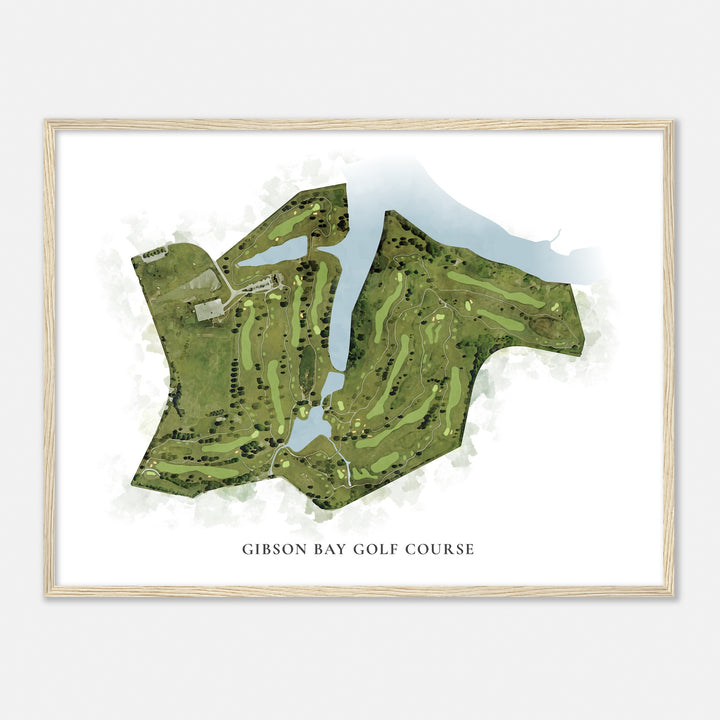 Print of Gibson Bay Golf Course Classic Map