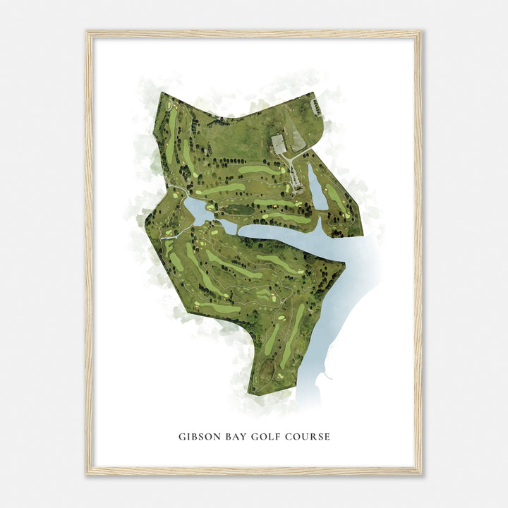 Print of Gibson Bay Golf Course Classic Map