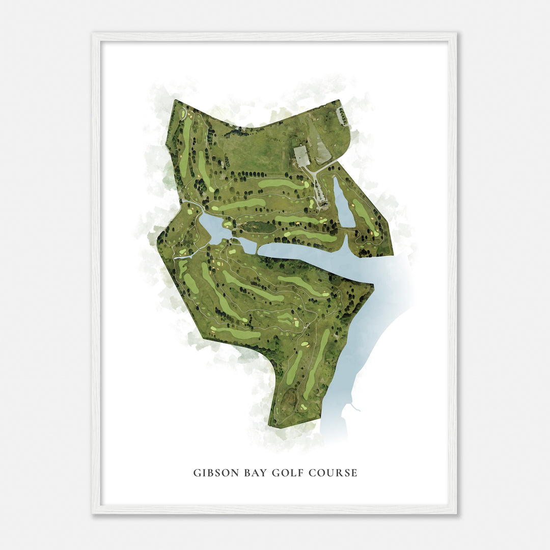 Print of Gibson Bay Golf Course Classic Map