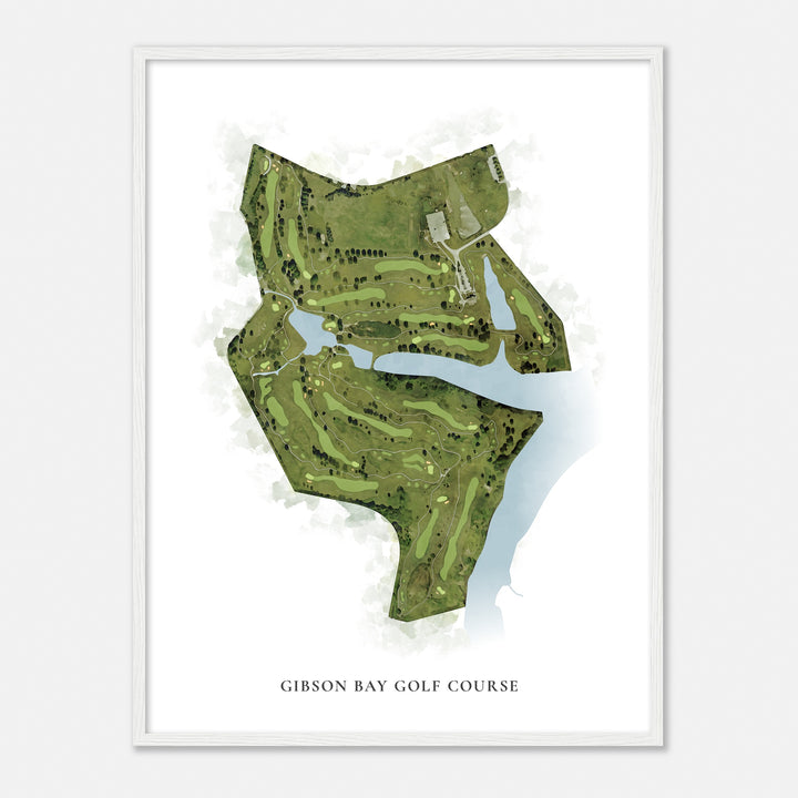 Print of Gibson Bay Golf Course Classic Map