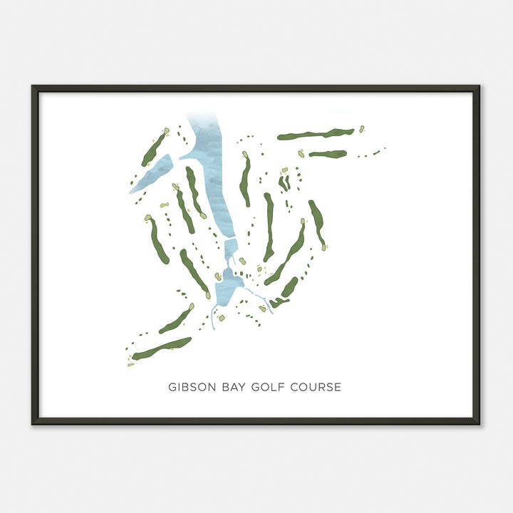 Print of Gibson Bay Golf Course Modern Map